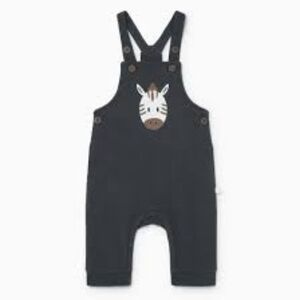 Mori 100% Organic Cotton Zebra Overalls- 12-18 Months